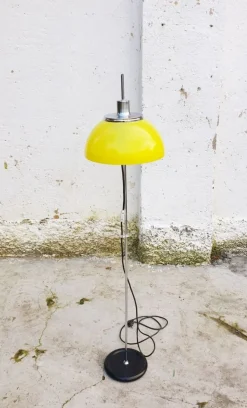 Best Pamono Yellow Model Faro Floor Lamp by Luigi Massoni for Guzzini, 1971