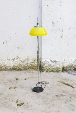 Best Pamono Yellow Model Faro Floor Lamp by Luigi Massoni for Guzzini, 1971