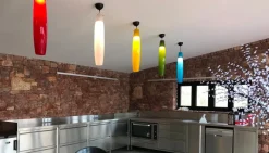 Hot Pamono Yellow Murano Glass Pendant by Alessandro Pianon for Vistosi, Italy, 1960s