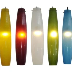 Hot Pamono Yellow Murano Glass Pendant by Alessandro Pianon for Vistosi, Italy, 1960s