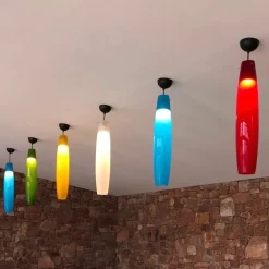 Hot Pamono Yellow Murano Glass Pendant by Alessandro Pianon for Vistosi, Italy, 1960s