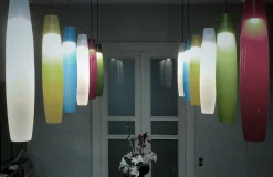 Hot Pamono Yellow Murano Glass Pendant by Alessandro Pianon for Vistosi, Italy, 1960s