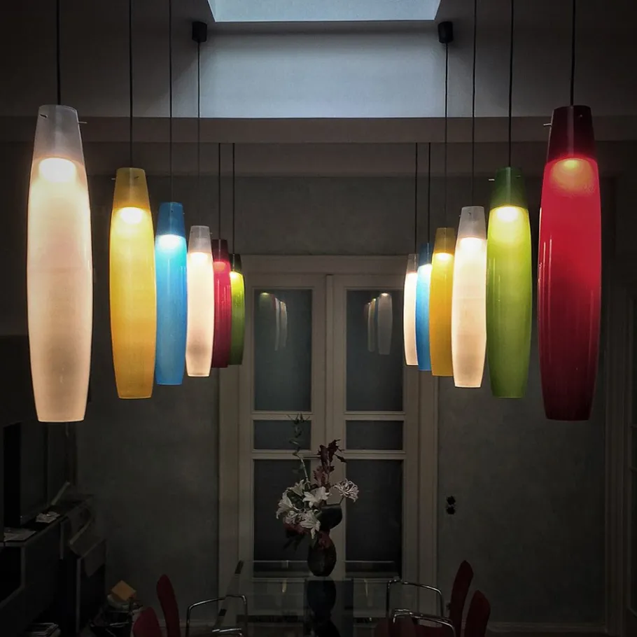 Hot Pamono Yellow Murano Glass Pendant by Alessandro Pianon for Vistosi, Italy, 1960s