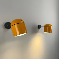 Best Pamono Yellow-Orange Pop Art Wall Spotlights by Staff, 1970s, Set of 2