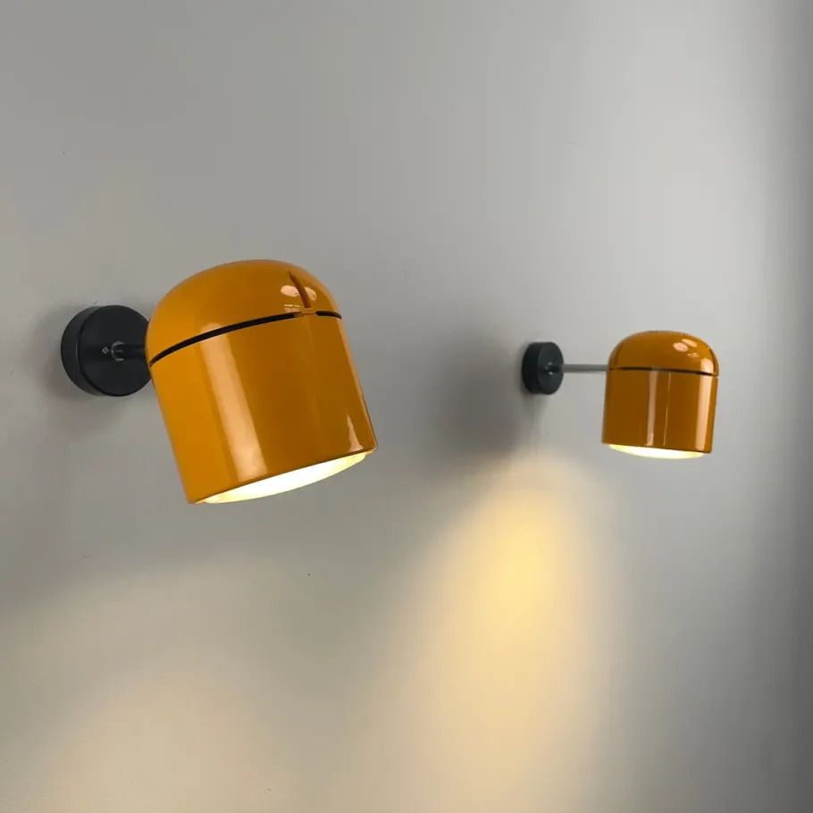 Best Pamono Yellow-Orange Pop Art Wall Spotlights by Staff, 1970s, Set of 2