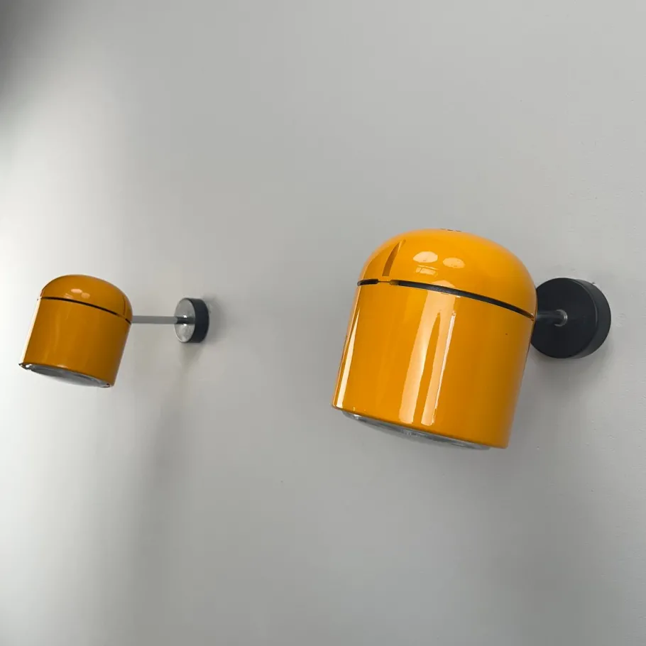 Best Pamono Yellow-Orange Pop Art Wall Spotlights by Staff, 1970s, Set of 2