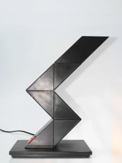 Clearance Pamono Zigzag Table Lamp by Shui l.d.Chan for Massive-Elite, Belgium, 1984