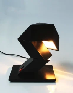 Clearance Pamono Zigzag Table Lamp by Shui l.d.Chan for Massive-Elite, Belgium, 1984