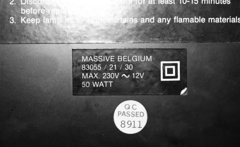 Clearance Pamono Zigzag Table Lamp by Shui l.d.Chan for Massive-Elite, Belgium, 1984