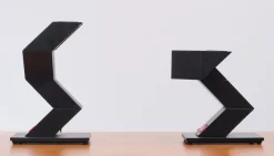 Hot Pamono Zig-Zag Table Lamps by Shui L. D. Chan, Hong-Kong, 1984, Set of 2