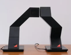 Hot Pamono Zig-Zag Table Lamps by Shui L. D. Chan, Hong-Kong, 1984, Set of 2