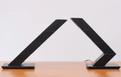 Hot Pamono Zig-Zag Table Lamps by Shui L. D. Chan, Hong-Kong, 1984, Set of 2